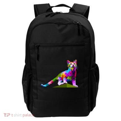 Colorful Curious Kitten Backpack