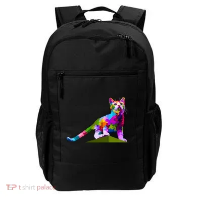 Colorful Curious Kitten Backpack
