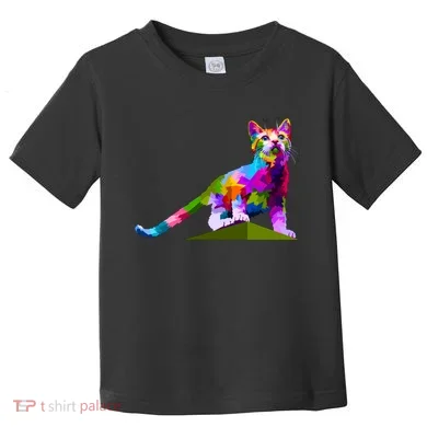 Colorful Curious Kitten Toddler T-Shirt