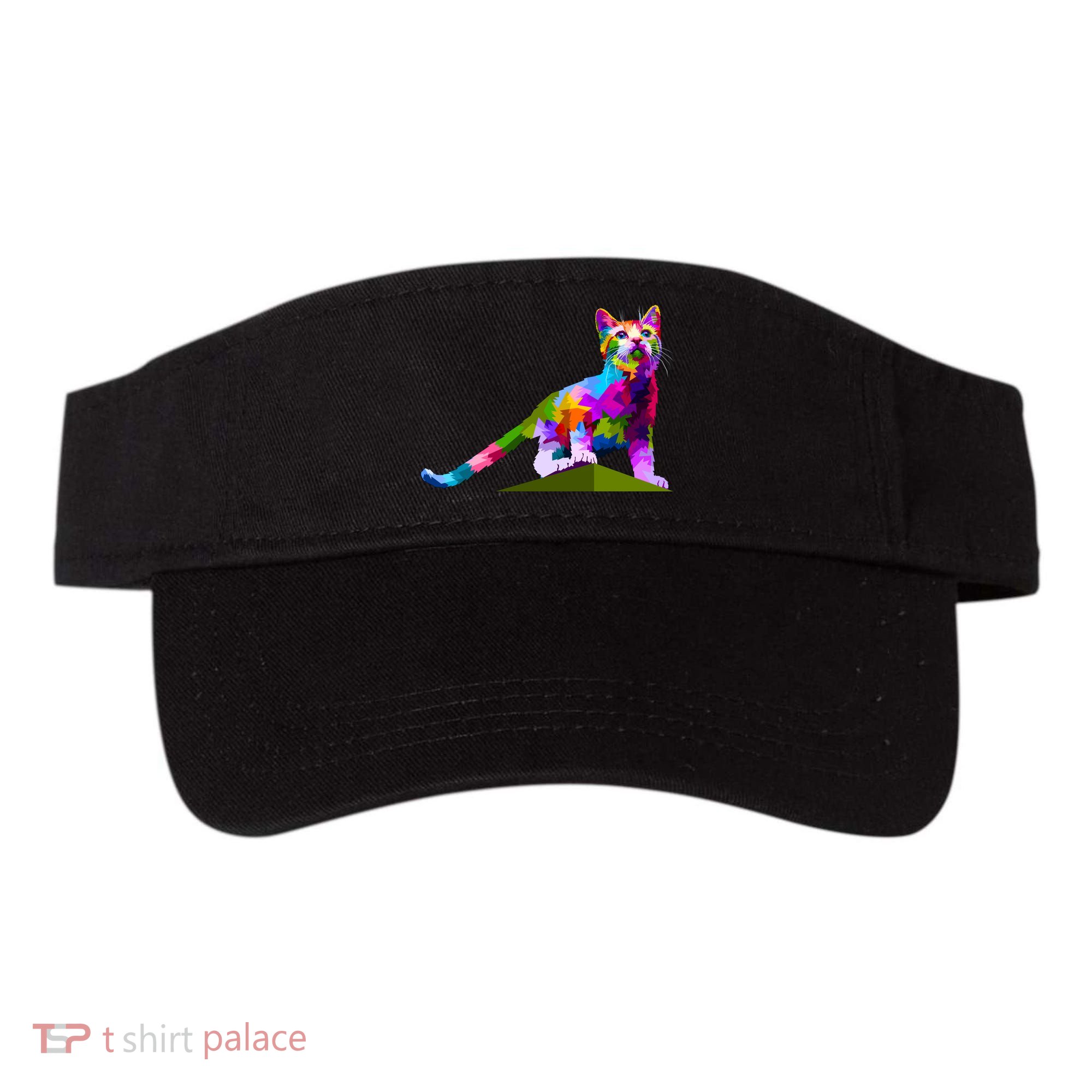 Colorful Curious Kitten Visor