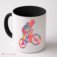 Colorful Cyclist Coffee Mug thumb 0