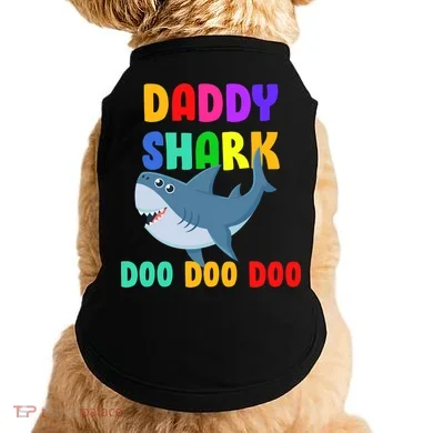 Colorful Daddy Shark Doo Doo Doo Doggie Tank