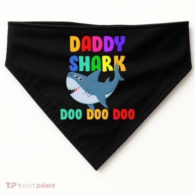 Colorful Daddy Shark Doo Doo Doo USA-Made Doggie Bandana