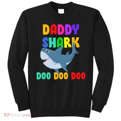 Colorful Daddy Shark Doo Doo Doo Sweatshirt