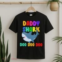 Colorful Daddy Shark Doo Doo Doo T-Shirt thumb 2