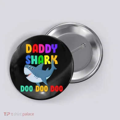 Colorful Daddy Shark Doo Doo Doo Button