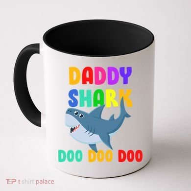 Colorful Daddy Shark Doo Doo Doo Coffee Mug