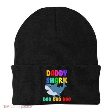 Colorful Daddy Shark Doo Doo Doo Beanie