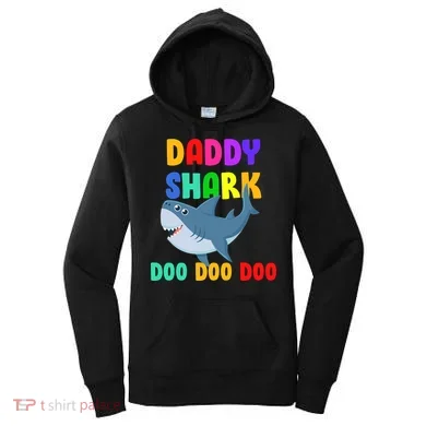 Colorful Daddy Shark Doo Doo Doo Women's Hoodie