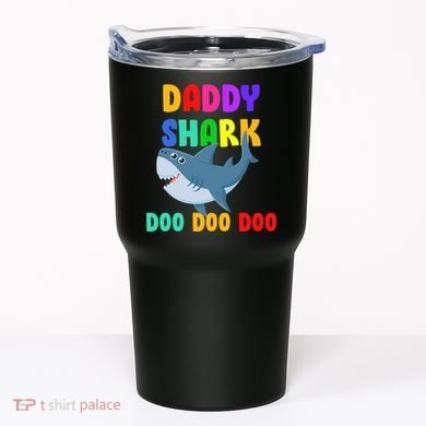 Colorful Daddy Shark Doo Doo Doo Tumbler