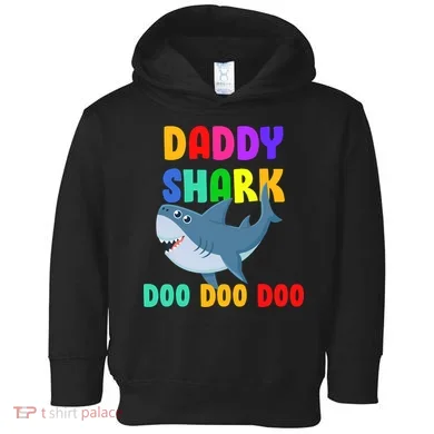 Colorful Daddy Shark Doo Doo Doo Toddler Hoodie