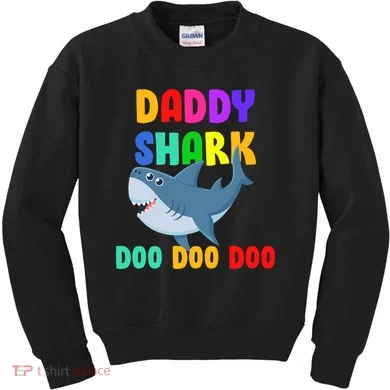 Colorful Daddy Shark Doo Doo Doo Kids Sweatshirt