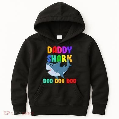Colorful Daddy Shark Doo Doo Doo Kids Hoodie