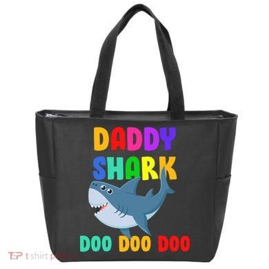 Colorful Daddy Shark Doo Doo Doo Tote Bag