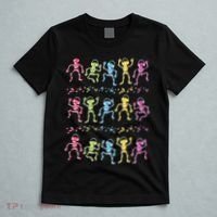 Colorful Dancing Skeletons Headphones T-Shirt thumb 5