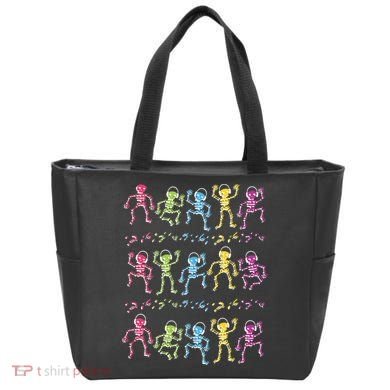 Colorful Dancing Skeletons Headphones Tote Bag