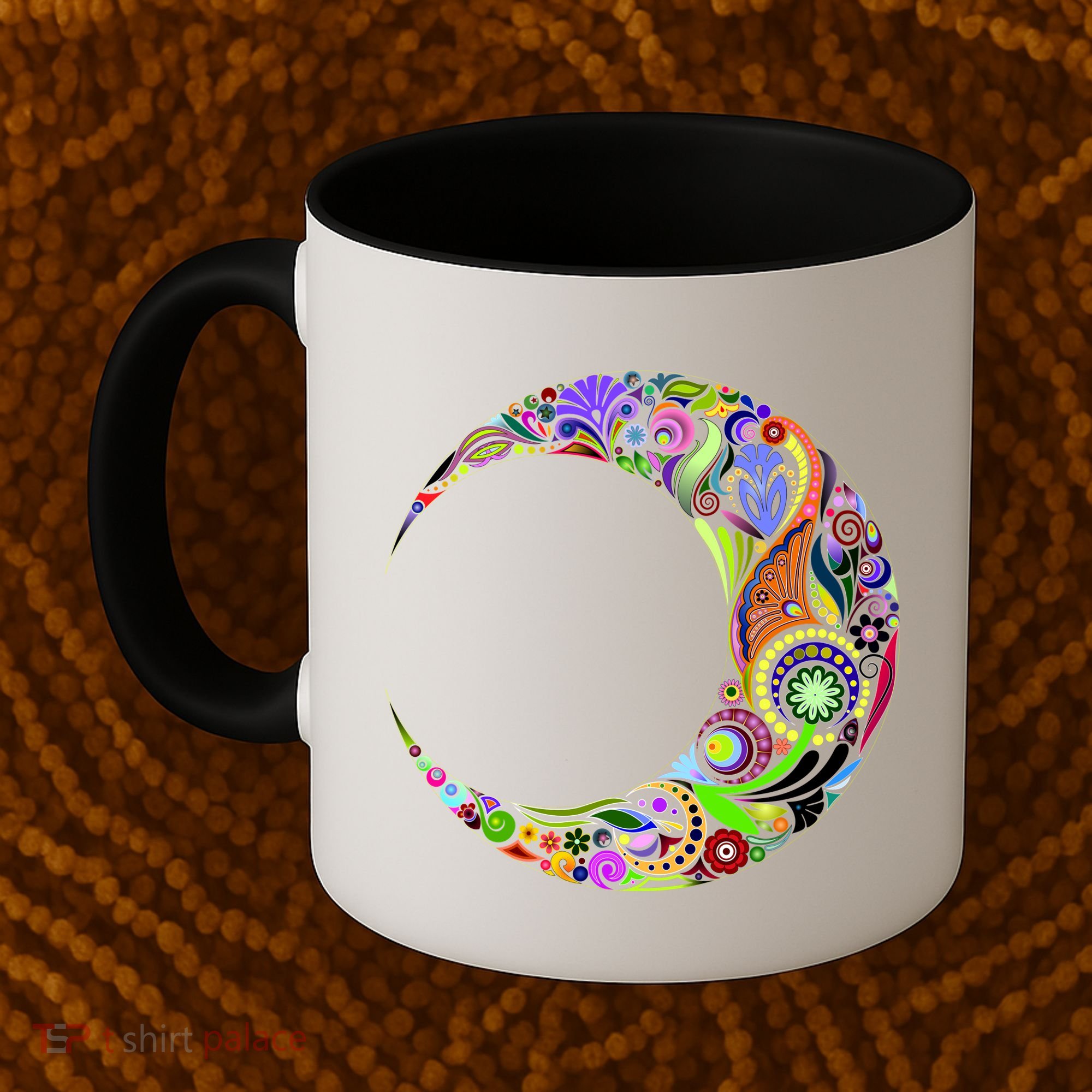 Colorful Demilune Half Moon Coffee Mug