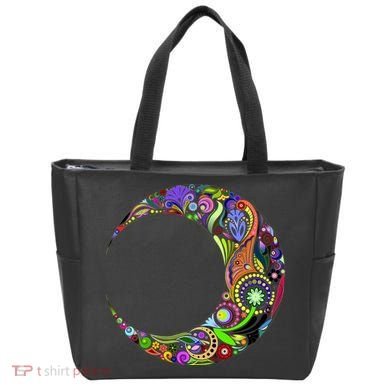 Colorful Demilune Half Moon Tote Bag