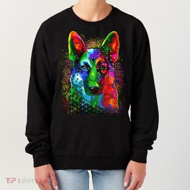 Colorful Dog German Shepard Women's Sweatshirt