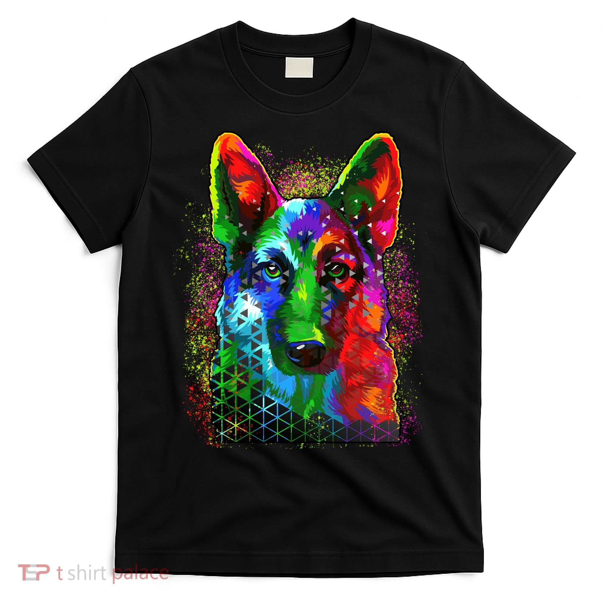 Colorful Dog German Shepard T-Shirt