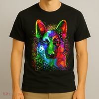 Colorful Dog German Shepard T-Shirt thumb 3