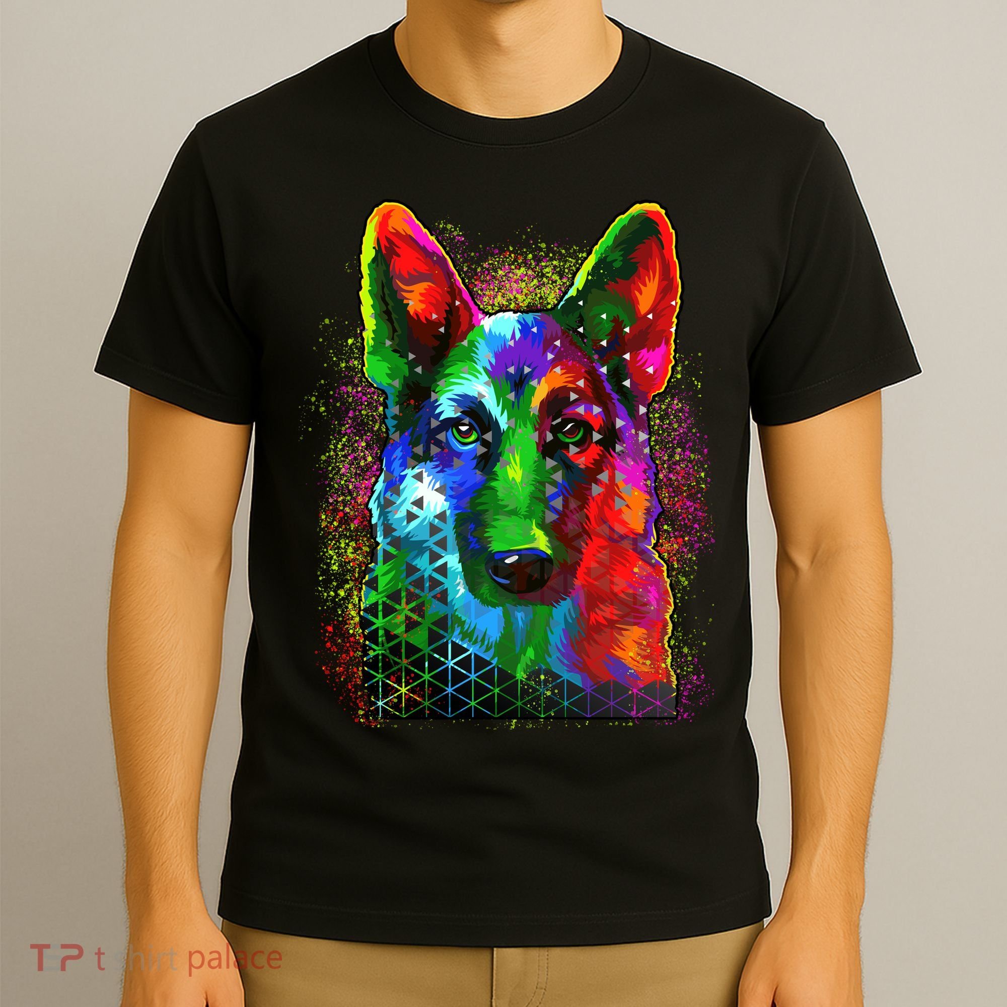 Colorful Dog German Shepard T-Shirt