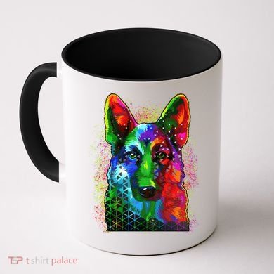 Colorful Dog German Shepard Coffee Mug