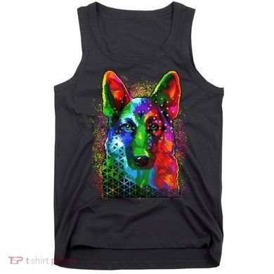 Colorful Dog German Shepard Tank Top