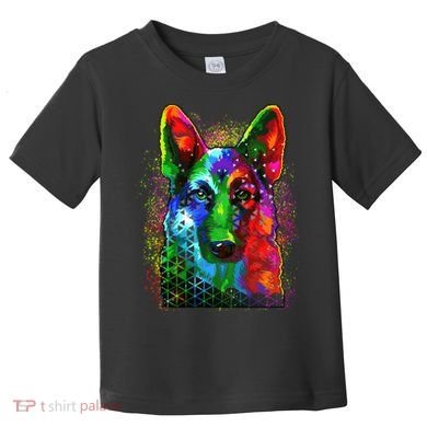 Colorful Dog German Shepard Toddler T-Shirt