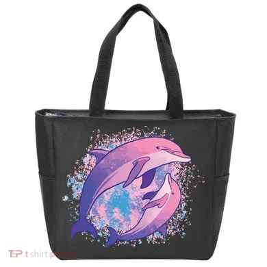 Colorful Dolphin Tote Bag