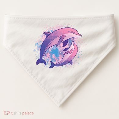 Colorful Dolphin USA-Made Doggie Bandana