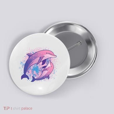 Colorful Dolphin Button