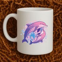 Colorful Dolphin Coffee Mug thumb 2
