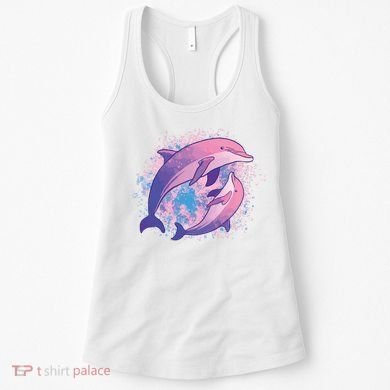 Colorful Dolphin Women's Tank Top
