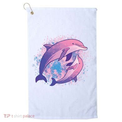 Colorful Dolphin Golf Towel