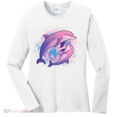 Colorful Dolphin Women's Long Sleeve Shirt