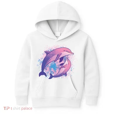 Colorful Dolphin Kids Hoodie