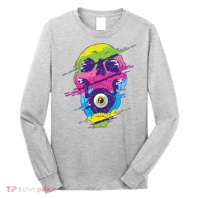 Colorful Eye Skull Long Sleeve Shirt