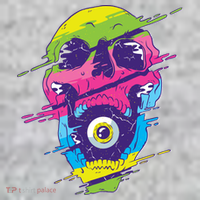Colorful Eye Skull T-Shirt thumb 7