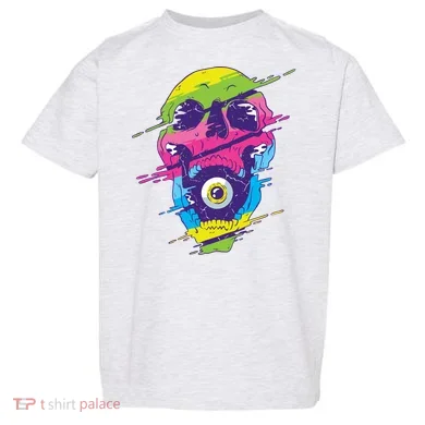 Colorful Eye Skull Toddler T-Shirt