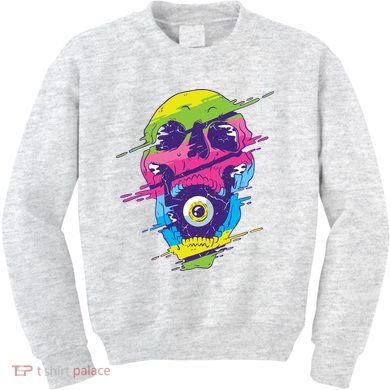 Colorful Eye Skull Kids Sweatshirt