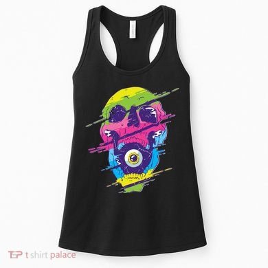 Colorful Eye Skull Women's Tank Top
