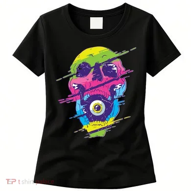 Colorful Eye Skull Women's T-Shirt