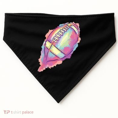 Colorful Football Graphic USA-Made Doggie Bandana