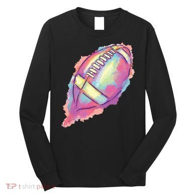 Colorful Football Graphic Long Sleeve Shirt