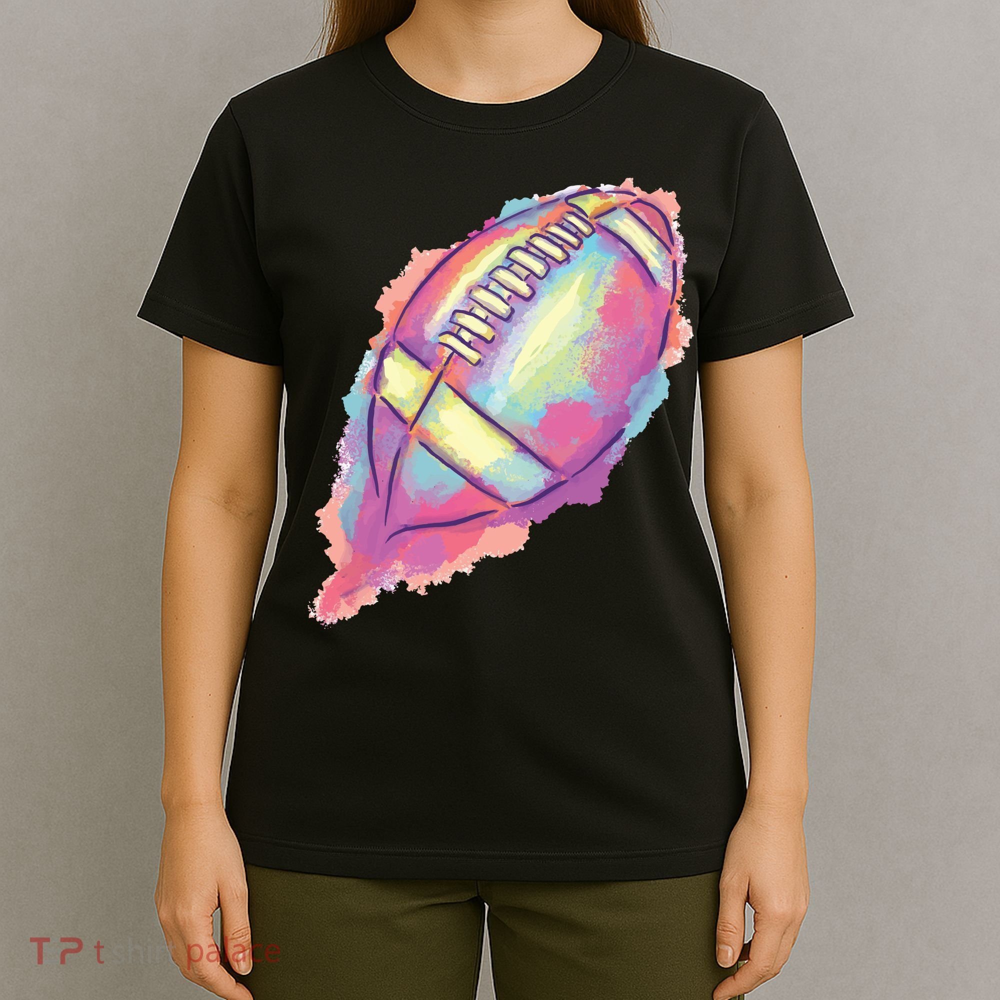 Colorful Football Graphic T-Shirt