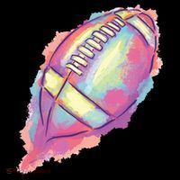 Colorful Football Graphic T-Shirt thumb 7