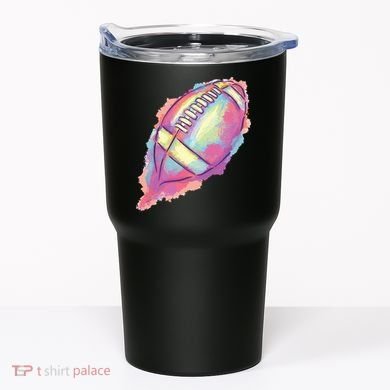 Colorful Football Graphic Tumbler