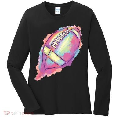 Colorful Football Graphic Women's Long Sleeve Shirt