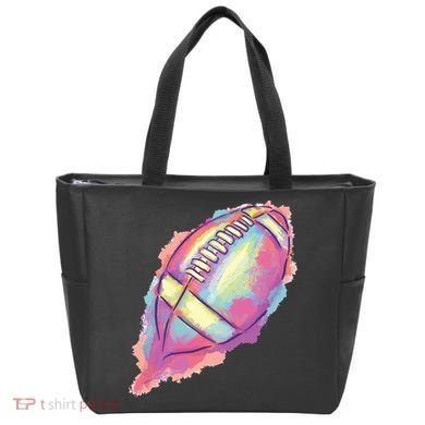 Colorful Football Graphic Tote Bag